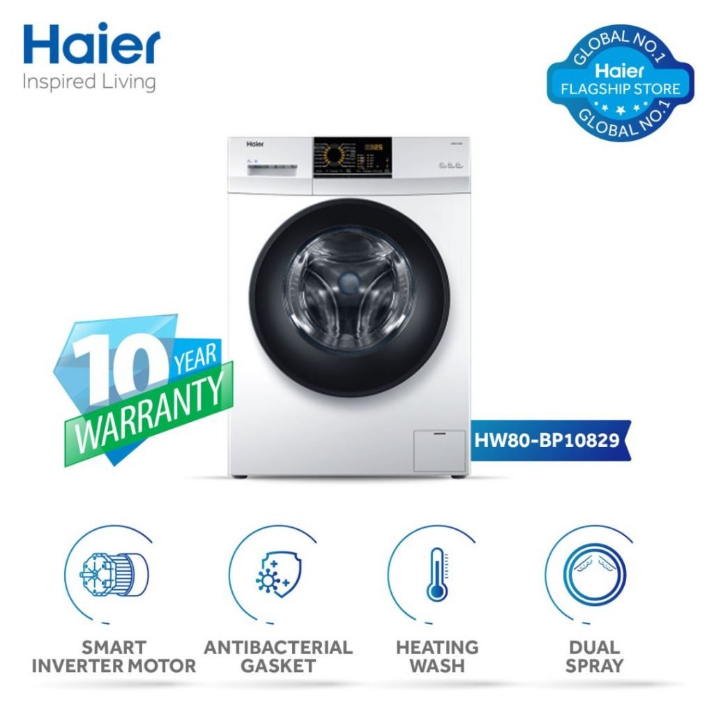 Haier Kg Inverter Front Load Washing Machine Hw Bp