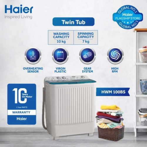 haier 10kg semi automatic washing machine hwm100bs