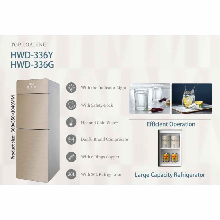 Haier Water Dispenser 2 Tap HWD336G Grey Color Pakref
