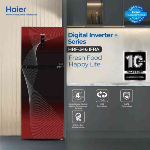 haier 346 ifra digital inverter fridge