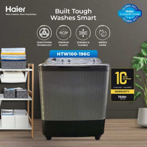 haier htw100196g 10kg semi auto washing machine pakistan