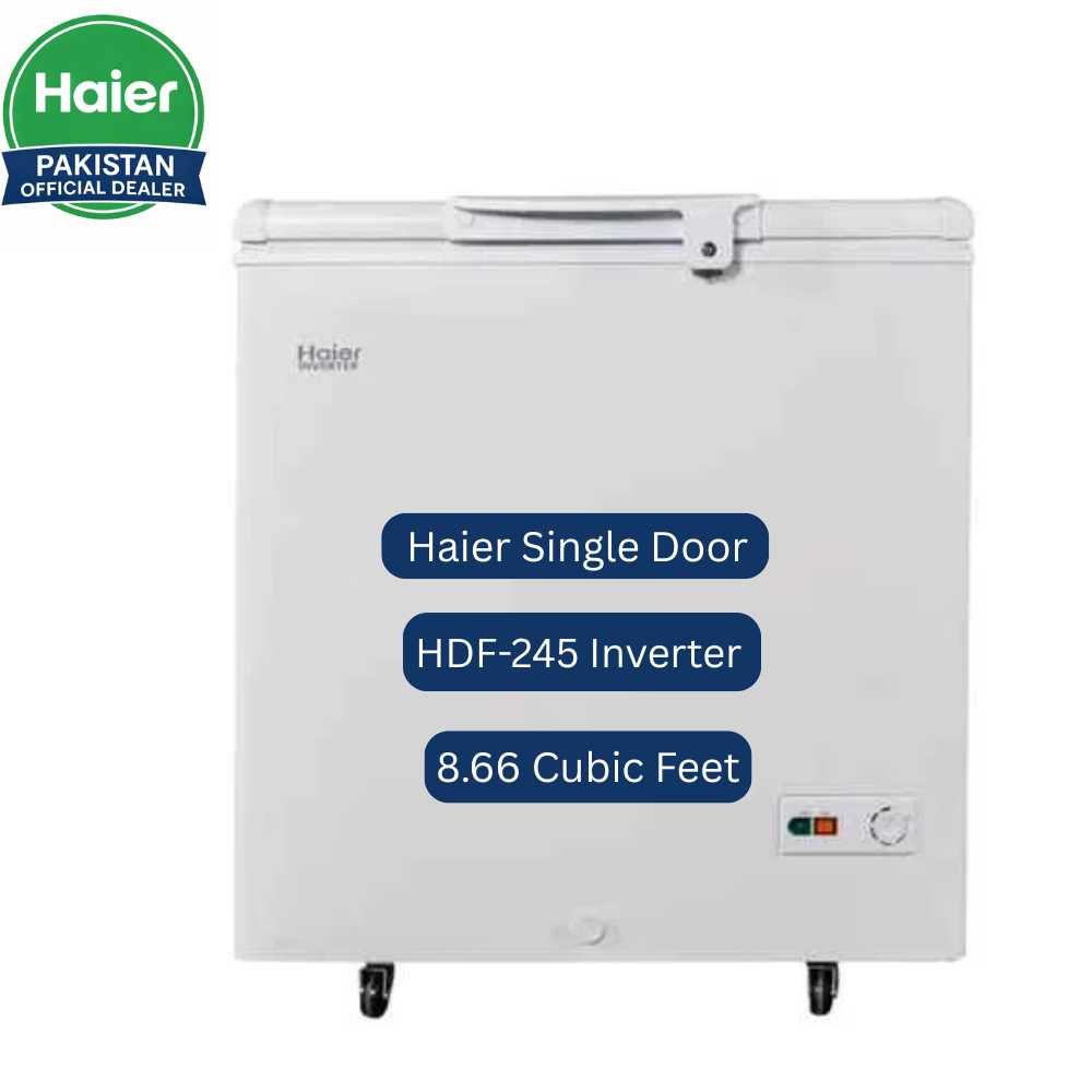 haier 245 inverter single door deep freezer